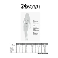 24seven Comfort Apparel Womens Mid Rise A-Line Skirt