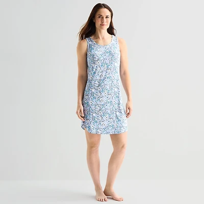 Liz Claiborne Cool and Calm Womens Crew Neck Sleeveless Pajama Top