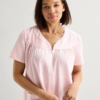 Adonna Womens Short Sleeve Mid Length Robe