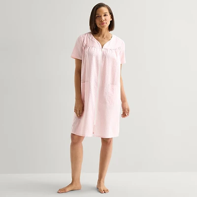 Adonna Womens Short Sleeve Mid Length Robe