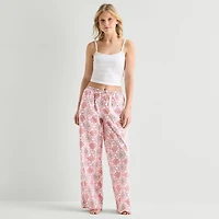 Arizona Womens Juniors Poplin Pajama Pants