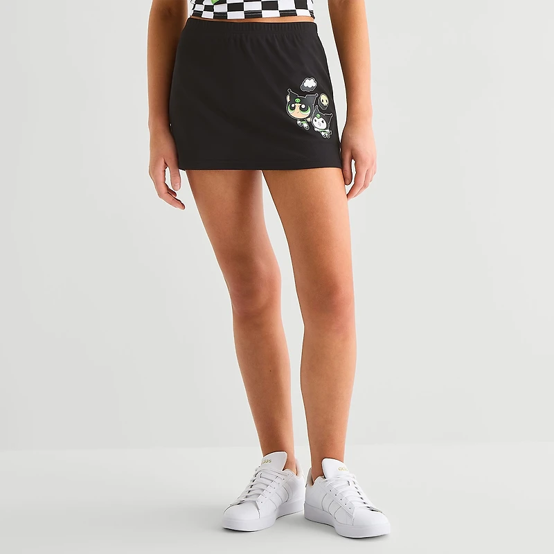 Hello Kitty® And Friends X The Powerpuff Girls™ Womens Juniors Low Rise Skort