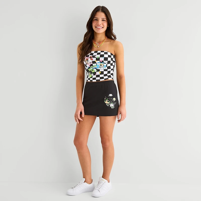 Hello Kitty® And Friends X The Powerpuff Girls™ Womens Juniors Low Rise Skort