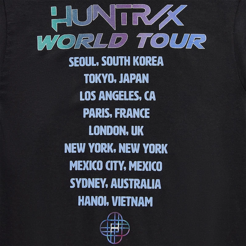 Womens Juniors Crew Neck Short Sleeve Regular Fit KPop Demon Hunters Graphic T-Shirt