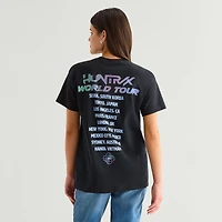 Womens Juniors Crew Neck Short Sleeve Regular Fit KPop Demon Hunters Graphic T-Shirt