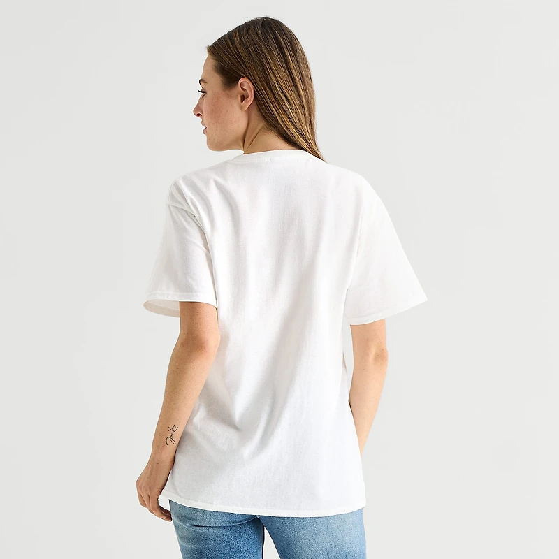 Rosalina Boyfriend Tee Womens Juniors Crew Neck Short Sleeve Graphic T-Shirt