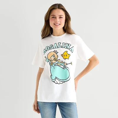 Rosalina Boyfriend Tee Womens Juniors Crew Neck Short Sleeve Graphic T-Shirt