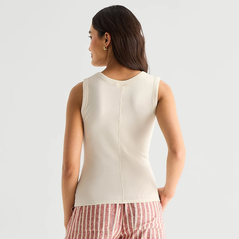 a.n.a Womens V Neck Sleeveless Tank Top