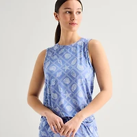 Jaclyn Womens Crew Neck Sleeveless 2-pc. Pajama Set