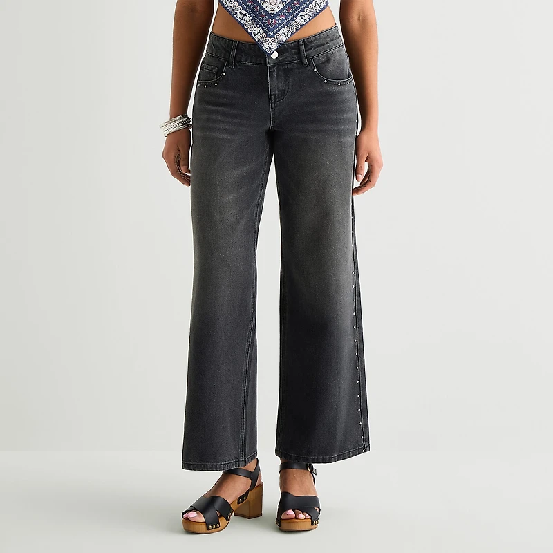 Forever 21 Womens Juniors Wide Leg Jean