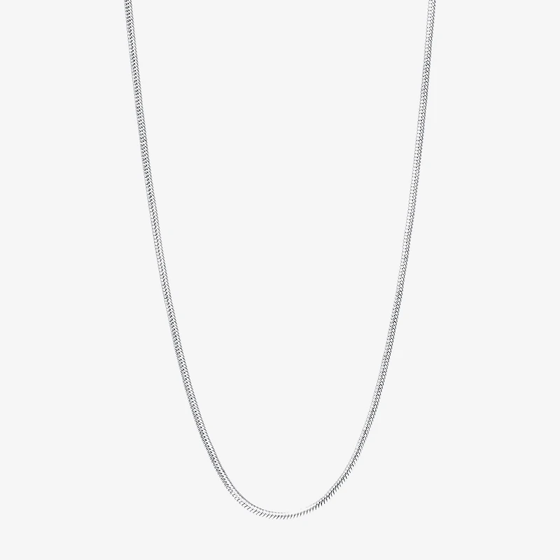 Silver Reflections Pure Over Brass 16-30" Chain Necklace