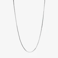 Silver Reflections Pure Over Brass 16-24" Box Chain Necklace