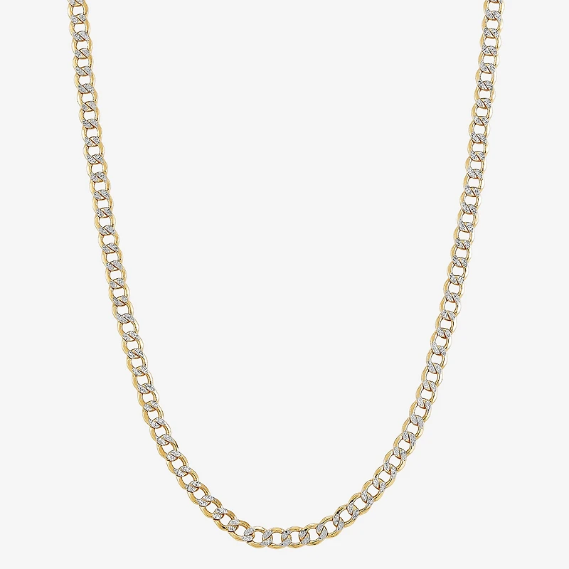Unisex Adult 14K Gold 16 Inch Curb Chain Necklace
