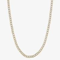 Unisex Adult 14K Gold 16 Inch Curb Chain Necklace