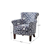 Madison Park Miri Navy Accent Chair