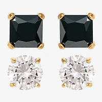 Shaquille O'Neal XLG™ Mens Lab Created Black Cubic Zirconia Stainless Steel Earring Set