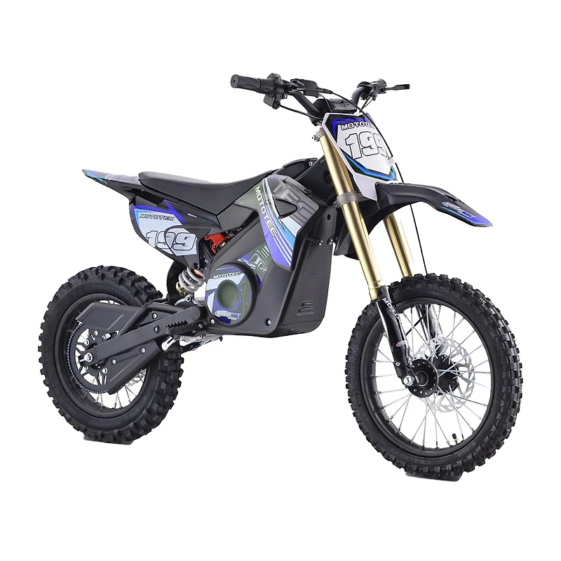 Mototec 48v Pro Electric Dirt Bike 1500w Lithium Blue Ride-On Car