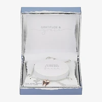 Gratitude & Grace Faith Womens Crystal Cross Bolo Bracelet