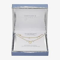 Gratitude & Grace Womens Cubic Zirconia Pure Silver Over Brass 2-pc. Necklace Set