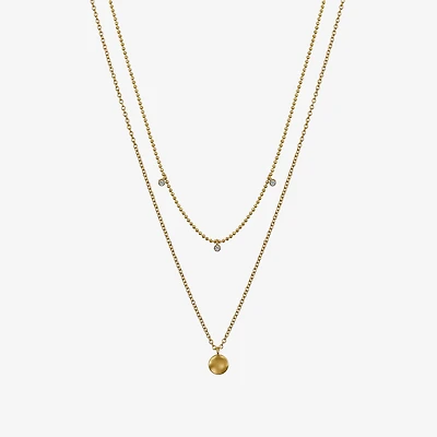 Gratitude & Grace Womens Cubic Zirconia Pure Silver Over Brass 2-pc. Necklace Set