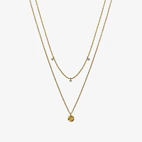 Gratitude & Grace Womens Cubic Zirconia Pure Silver Over Brass 2-pc. Necklace Set