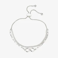 Gratitude & Grace Womens Cubic Zirconia Infinity Bolo Bracelet