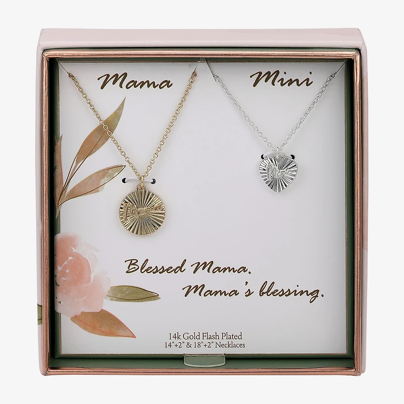 Sparkle Allure Womens Pure Silver Over Brass 2-pc. Necklace Set
