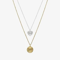 Sparkle Allure Womens Pure Silver Over Brass 2-pc. Necklace Set