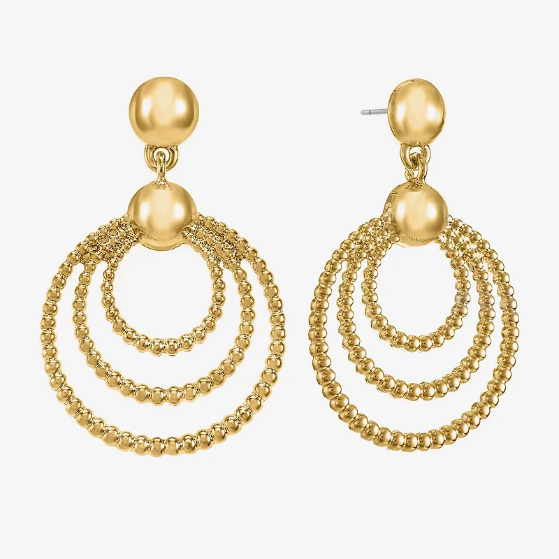 Liz Claiborne Orbital Womens Hypoallergenic Drop Earrings