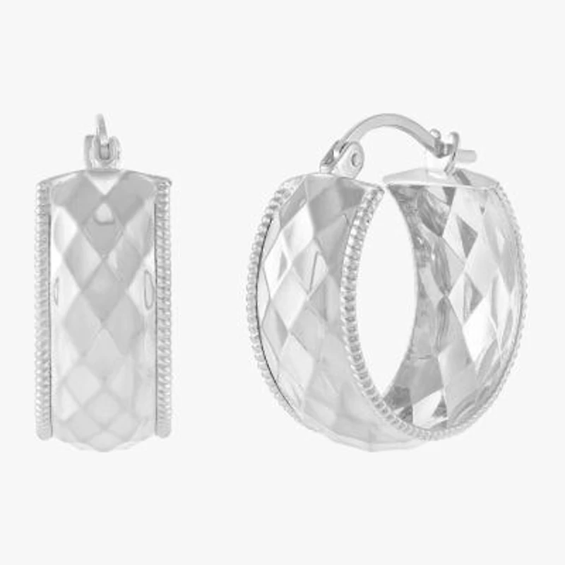 Womens 10K Gold 22mm Round Hoop Earrings