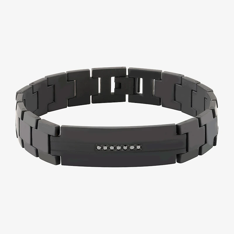Mens Stainless Steel 8 1/2 Inch Link Id Bracelet