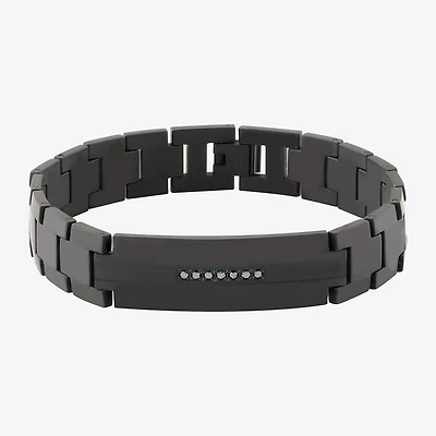 Mens Stainless Steel 8 1/2 Inch Link Id Bracelet