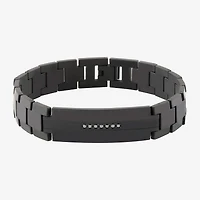 Mens Stainless Steel 8 1/2 Inch Link Id Bracelet