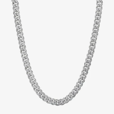 Mens Sterling Silver 22 Inch Link Chain Necklace