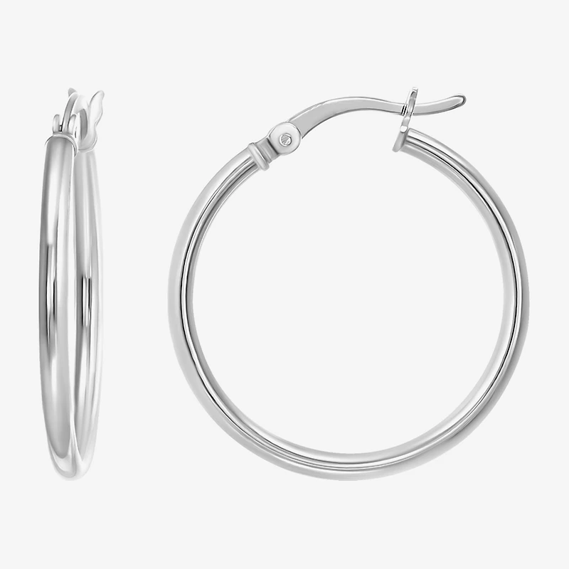 Womens Sterling Silver Round Pair Earring Set