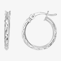 Womens Sterling Silver Round Pair Earring Set