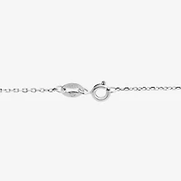 Diamonart Womens White Cubic Zirconia Sterling Silver Butterfly 18 Inch Pendant Necklace