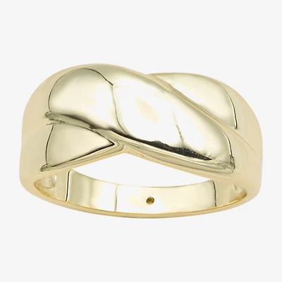 Sparkle Allure Womens 2.5MM Pure Silver Over Brass Crossover Band