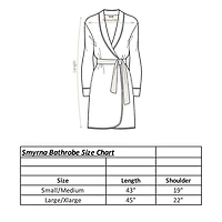Linum Home Textiles Smyrna Hotel Luxery Unisex Adult Terry Cloth Long Sleeve Knee Length Robe