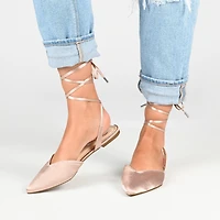Journee Collection Theia Womens Pointed Ballet Flats