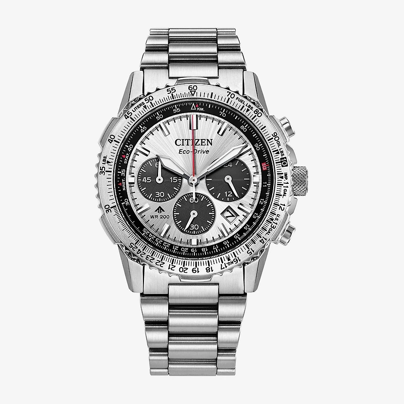 Citizen Mens Chronograph Silver Tone Stainless Steel Bracelet Watch Ca4660-61a