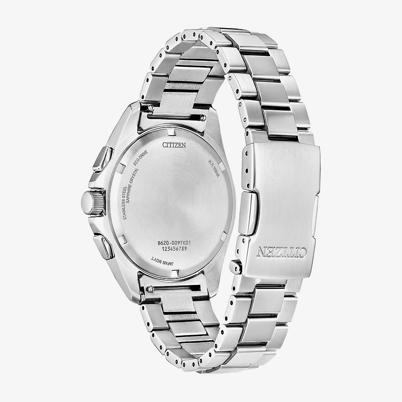 Citizen Mens Chronograph Silver Tone Stainless Steel Bracelet Watch Ca4680-55l
