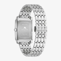 Bulova Frank Sinatra Mens Diamond Accent Silver Tone Stainless Steel Bracelet Watch 96b461