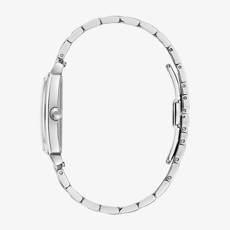 Bulova Frank Sinatra Mens Diamond Accent Silver Tone Stainless Steel Bracelet Watch 96b461