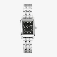 Bulova Frank Sinatra Womens Diamond Accent Silver Tone Stainless Steel Bracelet Watch 96l341
