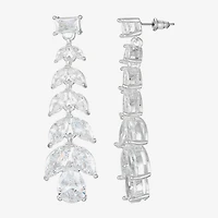 Sparkle Allure Womens Cubic Zirconia Pure Silver Over Brass Pear Marquise Drop Earrings