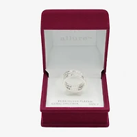 Sparkle Allure Womens Crystal Pure Silver Over Brass Eternity Ring Set