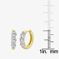 (Si2/ H) Womens 1 CT. T.W. Lab Grown White Diamond 10K Gold 14mm Hoop Earrings