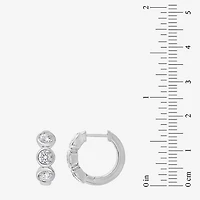 (G/ Si2) Womens 1 1/2 CT. T.W. Lab Grown White Diamond 10K Gold 16.2mm Hoop Earrings