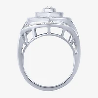 (G/Si2) Womens 4 CT. T.W. Lab Grown White Diamond 10K Gold Marquise Cluster Cocktail Ring